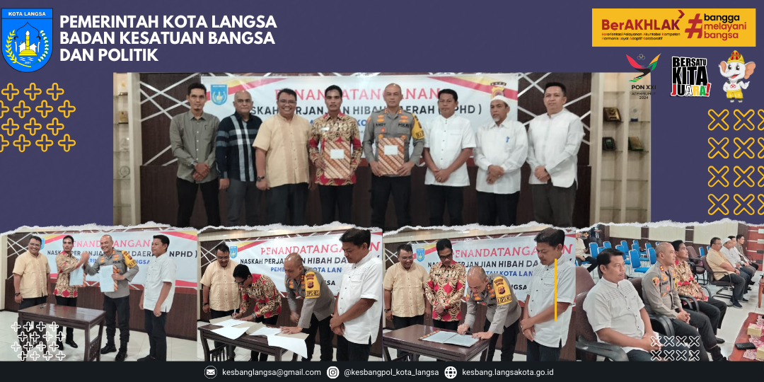 Acara Penandatanganan Naskah Perjanjian Hibah Daerah (NPHD) Pemerintah Kota Langsa dengan Polres Kota Langsa