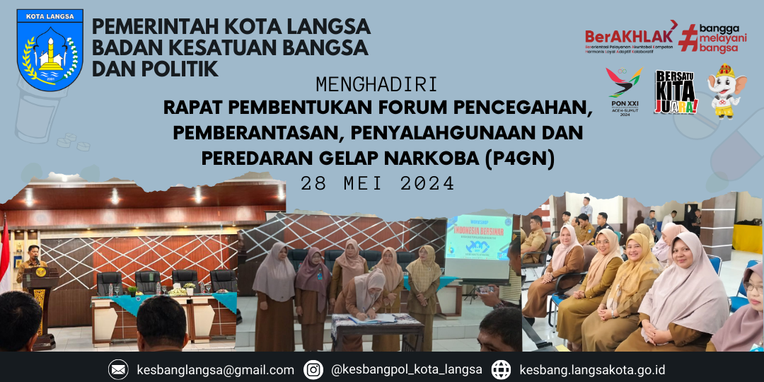 Kepala Badan Kesbangpol Kota Langsa Menghadiri Rapat Pembentukan Forum Pencegahan, Pemberantasan, Penyalahgunaan Dan Peredaran Gelap Narkoba (P4GN)