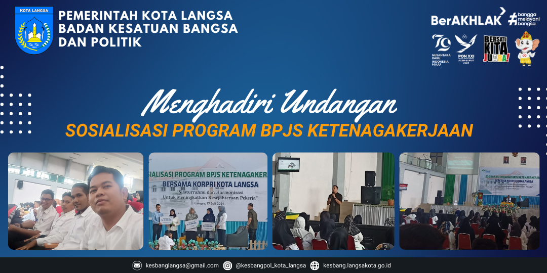 Kepala Badan Kesbangpol Kota Langsa Menghadiri Undangan Sosialisasi Program BPJS Ketenagakerjaan