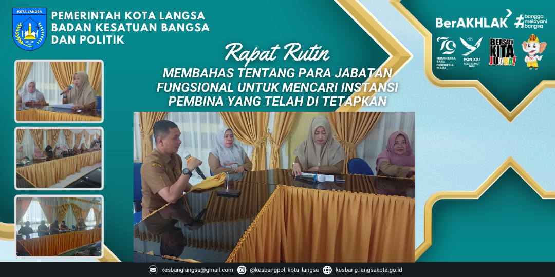 Badan Kesatuan Bangsa dan Politik Kota Langsa Mengadakan Rapat Rutin