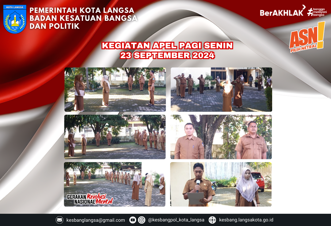 Kegiatan Apel Senin Pagi 23 September 2024