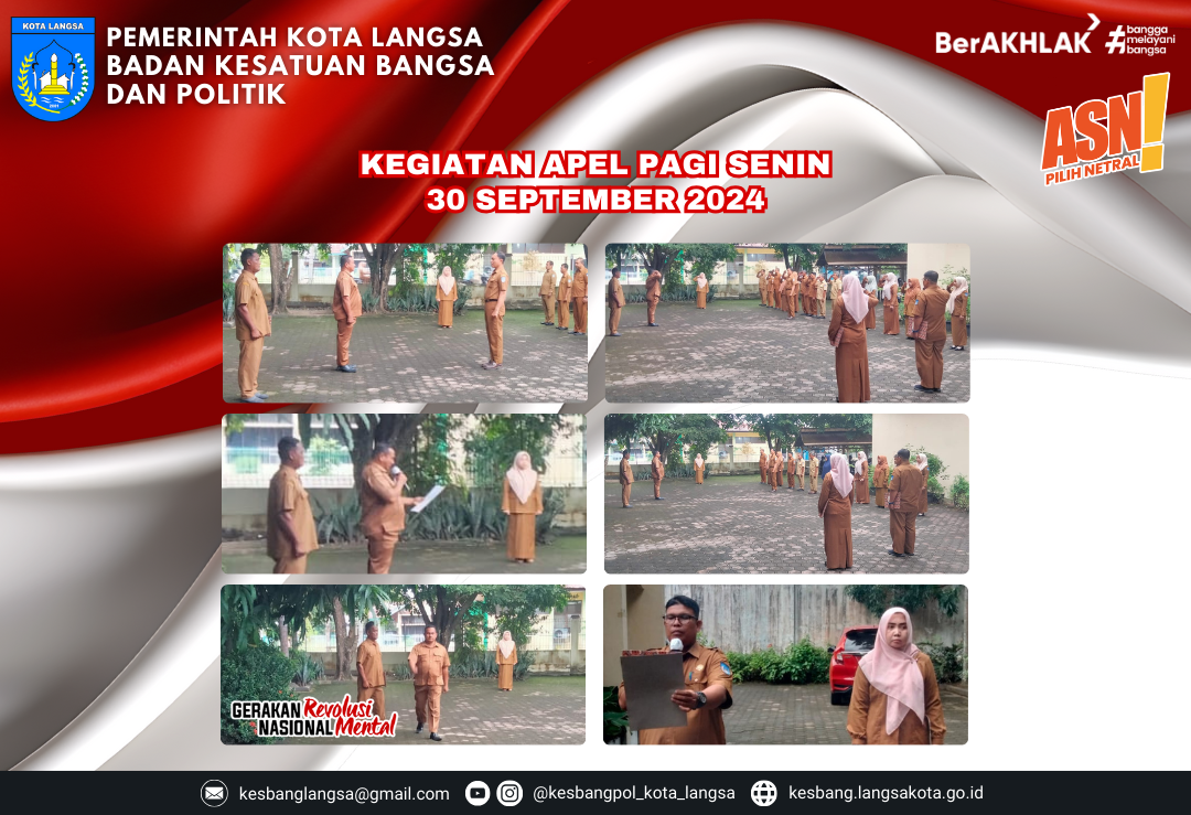 Kegiatan Apel Senin Pagi 30 September 2024