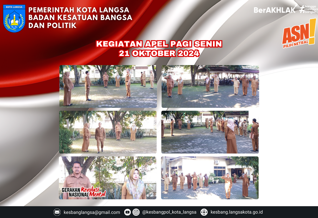 Kegiatan Apel Senin Pagi 21 Oktober 2024