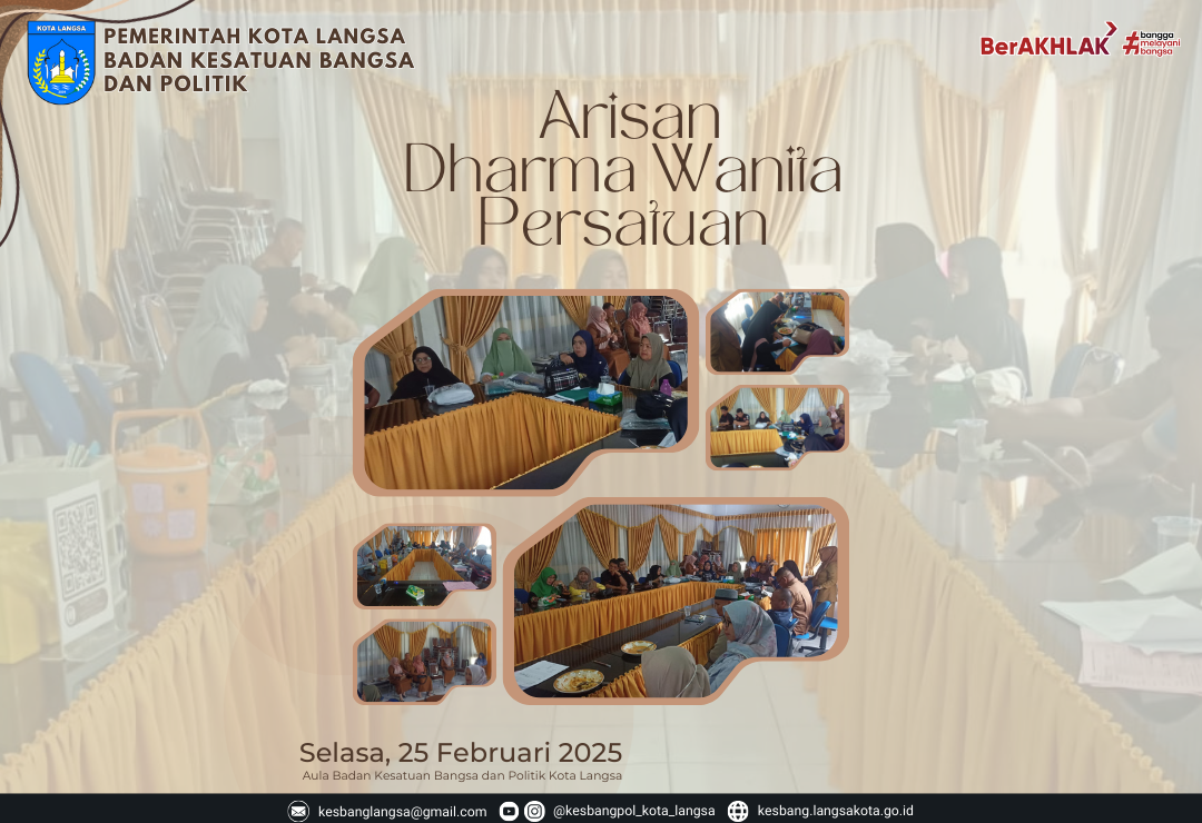 Dharma Wanita Persatuan Badan Kesatuan Bangsa dan Politik Kota Langsa Kembali melaksanakan kegiatan Arisan Rutin