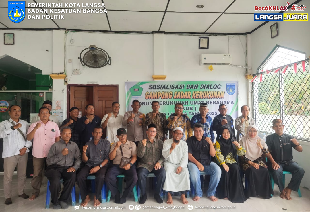 Kesbangpol Kota Langsa Dukung Program Kerukunan Umat Beragama di Gampong Aue Dua